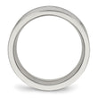 Stainless Steel Polished Grooved Comfort Back Ring - Birthstone Company