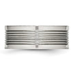 Stainless Steel Polished Grooved Comfort Back Ring - Birthstone Company