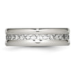 Stainless Steel Polished with CZ Ring - Birthstone Company