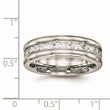 Stainless Steel Polished with CZ Ring - Birthstone Company