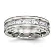 Stainless Steel Polished with CZ Ring - Birthstone Company