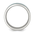 Lab-Created Opal Inlay Wedding Band in Stainless Steel, 8mm - Birthstone Company