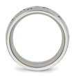 Stainless Steel Polished CZ Ring - Birthstone Company