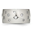 Stainless Steel Polished CZ Ring - Birthstone Company