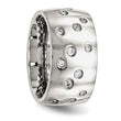 Stainless Steel Polished CZ Ring - Birthstone Company