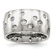 Stainless Steel Polished CZ Ring - Birthstone Company