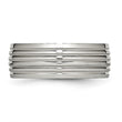 Stainless Steel Polished Grooved Ring - Birthstone Company