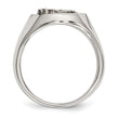Stainless Steel Polished w/Sterling Silver Rhodium-plated Eagle Ring - Birthstone Company
