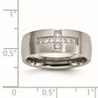 Stainless Steel Brushed CZ Cross Ring - Birthstone Company