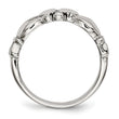 Stainless Steel Polished Antiqued Claddagh with Cross Ring - Birthstone Company
