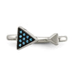 Reconstructed Turquoise Triangle Ring in Stainless Steel - Birthstone Company