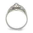 Stainless Steel Antiqued and Polished Lion Head Ring - Birthstone Company