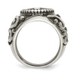 Stainless Steel Antiqued and Polished Cross Ring - Birthstone Company