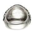 Stainless Steel Antiqued and Polished Cross Ring - Birthstone Company