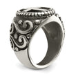 Stainless Steel Antiqued and Polished Cross Ring - Birthstone Company