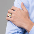 Stainless Steel w/14k Accent Polished Praying Hands Ring - Birthstone Company