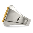 Stainless Steel w/14k Accent Polished Praying Hands Ring - Birthstone Company