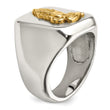 Stainless Steel w/14k Accent Polished Praying Hands Ring - Birthstone Company
