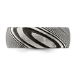 Damascus Steel Polished 8mm Band - Birthstone Company