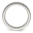 Stainless Steel Polished and Satin 8mm Band - Birthstone Company