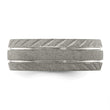 Stainless Steel Polished and Satin 8mm Band - Birthstone Company