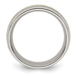 Stainless Steel Polished with Antler Inlay 8mm Band - Birthstone Company