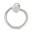 Stainless Steel Polished With Preciosa Crystal Ring - Birthstone Company
