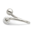Stainless Steel Polished With Preciosa Crystal Ring - Birthstone Company