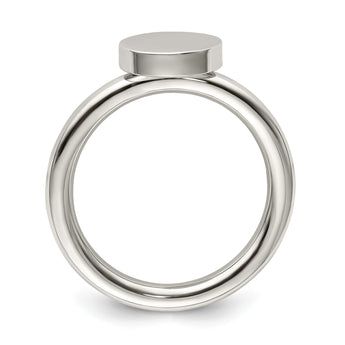 Stainless Steel Polished Circle Ring - Birthstone Company