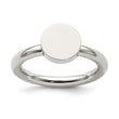 Stainless Steel Polished Circle Ring - Birthstone Company