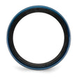 Black Carbon Fiber with Brushed Blue IP-plated Stainless Steel 8mm Band - Birthstone Company
