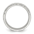 Stainless Steel Brushed and Polished Hammered 7.5mm Band - Birthstone Company
