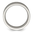 Stainless Steel Polished and Beaded 7mm Band - Birthstone Company
