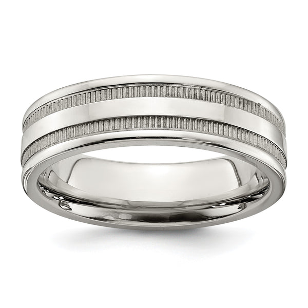 Stainless Steel Polished 6mm Band - Birthstone Company