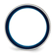 Stainless Steel Polished Blue IP-plated 5.00mm Band - Birthstone Company