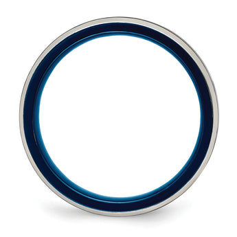 Stainless Steel Polished Blue IP-plated 5.00mm Band - Birthstone Company