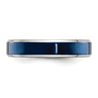 Stainless Steel Polished Blue IP-plated 5.00mm Band - Birthstone Company