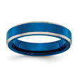 Stainless Steel Polished Blue IP-plated 5.00mm Band - Birthstone Company