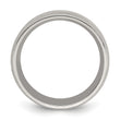 Stainless Steel Polished Glitter Paper Inlay Center 8mm Band - Birthstone Company