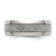 Stainless Steel Polished Glitter Paper Inlay Center 8mm Band - Birthstone Company