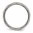 Damascus Steel Polished Faceted 7mm Band - Birthstone Company