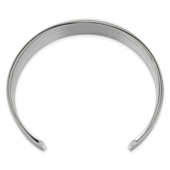 Stainless Steel Laser Cut Cuff Bangle - Birthstone Company