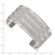 Stainless Steel Laser Cut Cuff Bangle - Birthstone Company