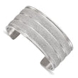 Stainless Steel Laser Cut Cuff Bangle - Birthstone Company