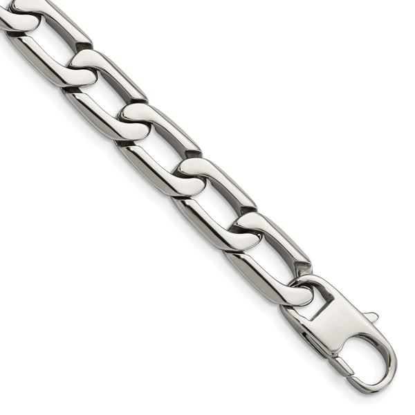 Stainless Steel Polished Squares Bracelet - Birthstone Company