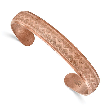 Stainless Steel Rose Gold Cuff Bangle - Birthstone Company