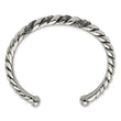 Stainless Steel Crystal Antiqued Cuff Bangle - Birthstone Company