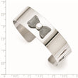 Stainless Steel Mesh Bow Tie Polished Bangle - Birthstone Company