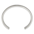 Stainless Steel Polished and Brushed Ridged Edge Bangle - Birthstone Company