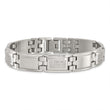Stainless Steel Polished and Matte with 3/4 carat Diamond Bracelet for Men - Birthstone Company